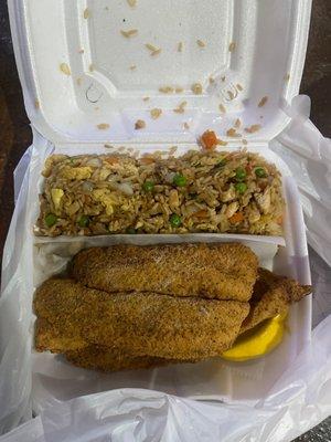 Catfish and house fried rice