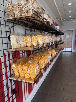 Assortment of popcorn flavors