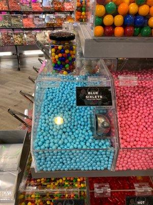 a wide variety of colored sixlets, you can even get them at a set price of 9.95 by using a fill up jar so they don't weigh it!