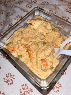 Red curry with chicken, medium heat