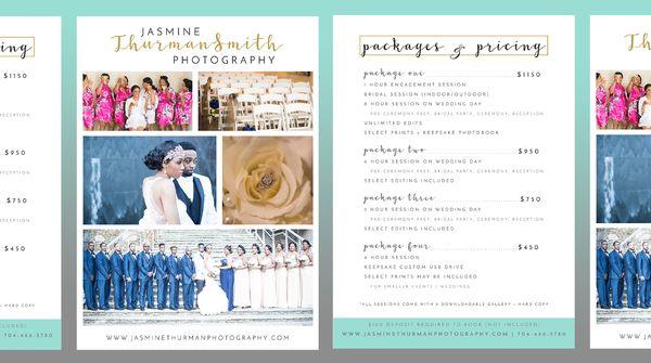 Jasmine Thurman Photography's Pricing Guideline! #bluecrater