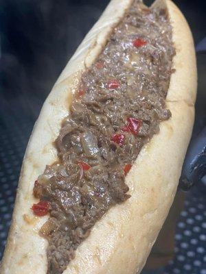 12inch cheesesteak with provolone cheese