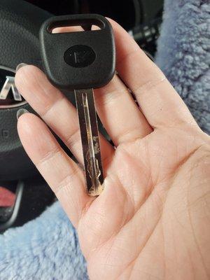 Base key for my car (I specifically requested this type)