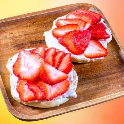 Strawberry Cream Cheese Bagel