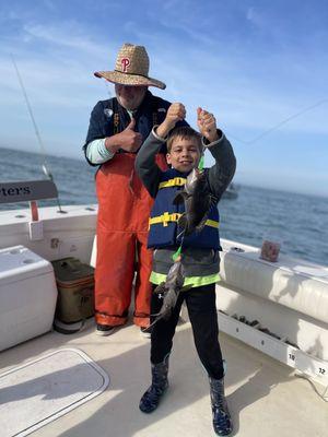 Double header Black Sea bass and captain mike