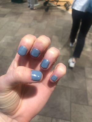 Uneven nails. What shape are they?