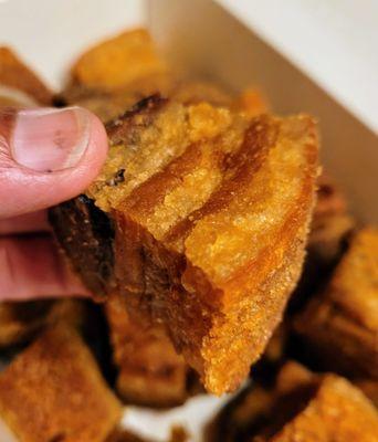 Big pieces of Crispy Pork Belly,  crispy & crunchy