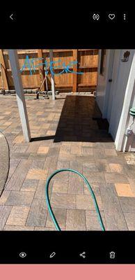 This is the finished (after) picture of the hot tub area next to the pool deck we did to match