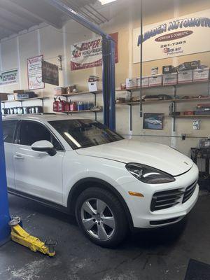 Need an oil change outside dealership prices? Swing on by like this Porsche for maintenance!