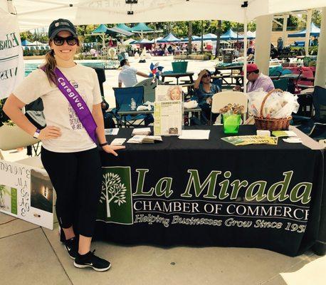 Dr. Andrea representing the chamber and walking at the La Mirada Relay for Life!