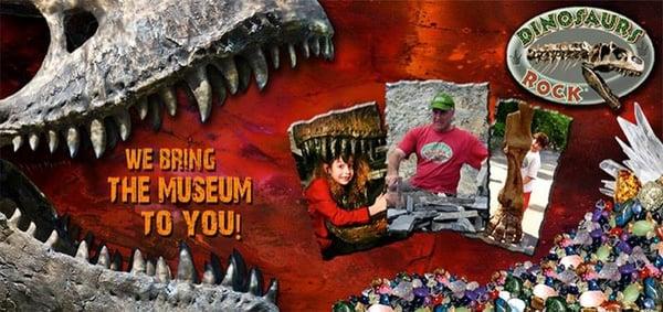 Huge exhibit of showy fossils from Dinosaurs Rock.  Where Hollywood goes for their movie props!