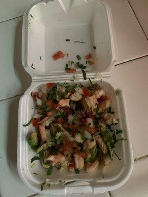 Old shrimp ceviche