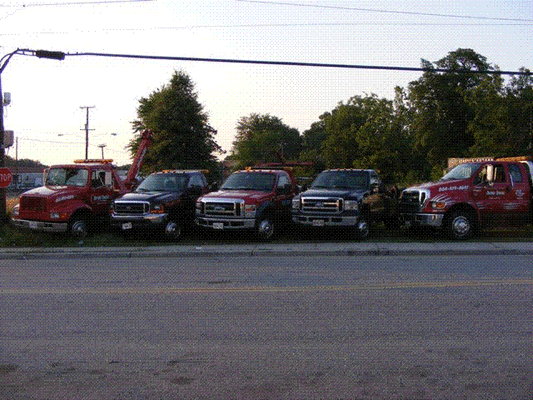 Our fleet of trucks.