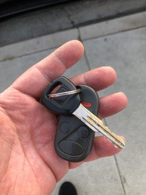 My keys were locked in the car