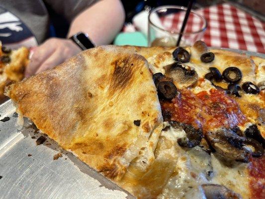 Huge bubble on one side of the pizza