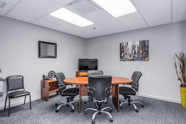 This Small Conference Room is ideal for small group meetings and interviews