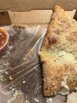 A flat greasy calzone not a Stromboli.