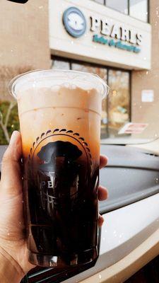 Thai tea with boba