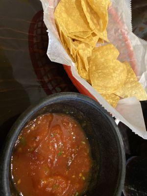 Chips and salsa.... Waiting on some queso!