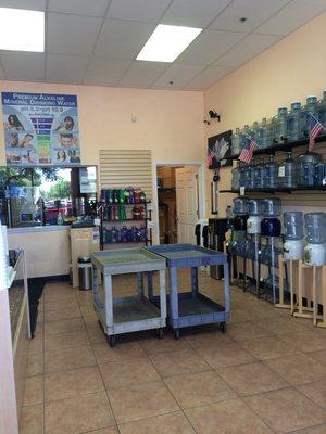 Alkaline and RO Purified Water Interior of Store