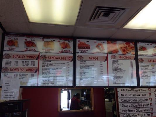 Mr gyros menu