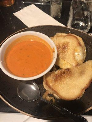 Tomato Bisque and Grilled cheese mmmm DELICIOUS