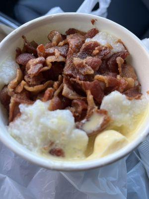 Grits and bacon