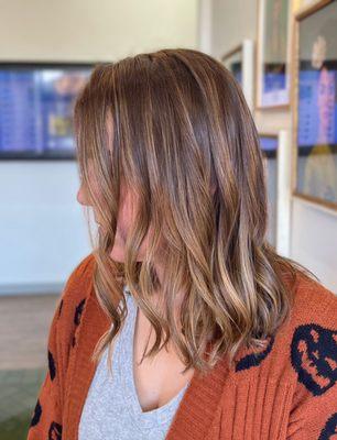 Full bronze balayage and haircut