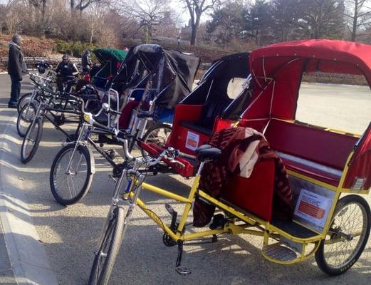 Bikes waiting for customers while stop by Cherry Hill