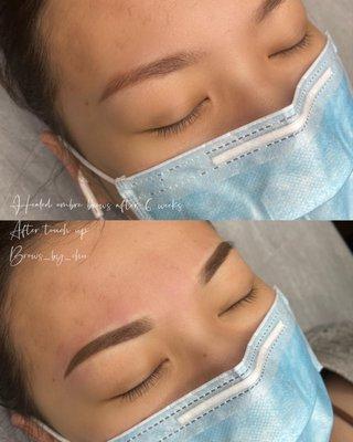 Before& after Ombré powder brows