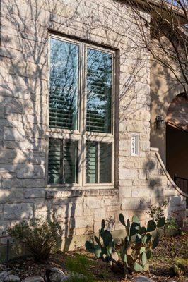 Two Picture Windows and Two-Part Slider Windows with Almond Casements