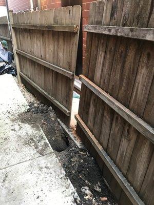 Wood Fence install