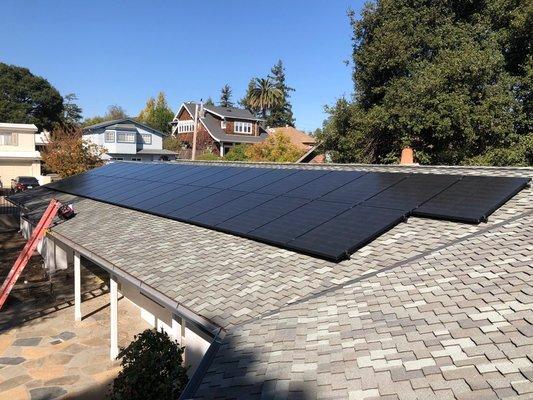 Solar installation on composition shingle home in Piedmont, CA