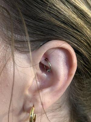 Rook ear piercing!