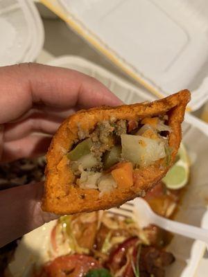 Inside of the empanada