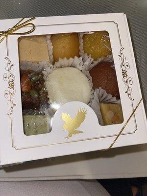 We ordered two of these boxes! Freshly made sweets and so delicious! You can choose which sweets you want and "create" your own box.