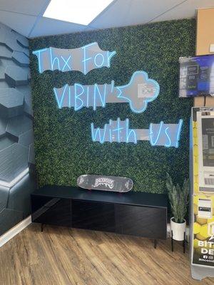 Vibe wall when you enter store