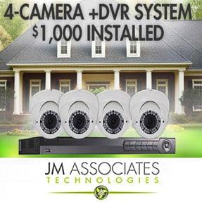 4-security camera + DVR + installation for $1,000