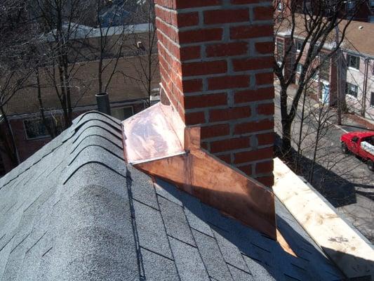 Copper Chimney Flashing