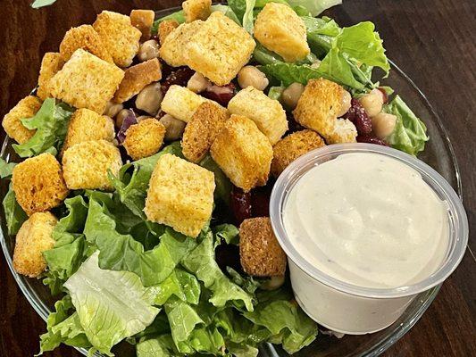 Side salad with Bleu Cheese