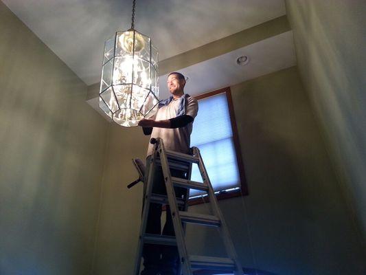 We do chandelier cleaning as well!