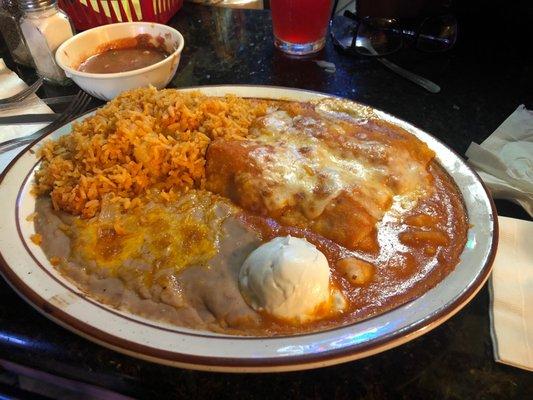 Shrimp enchiladas