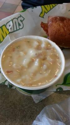 Baked potato w/ bacon soup