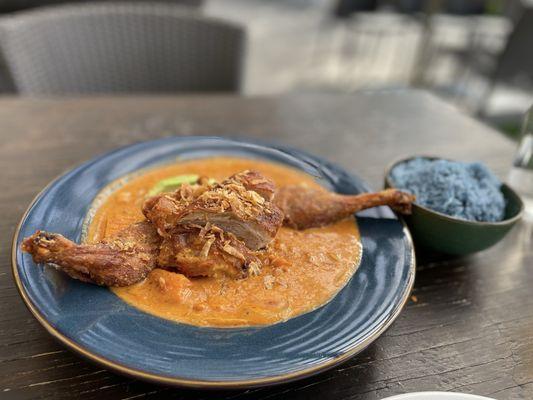 Crispy duck massaman curry