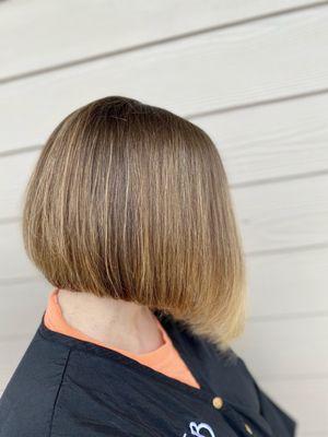 Beautiful swing Bob  haircut by Tina