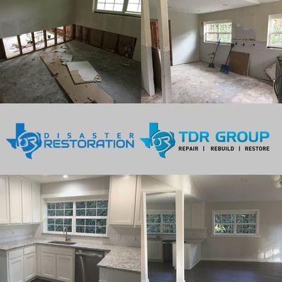 Flood damage restoration & remodel