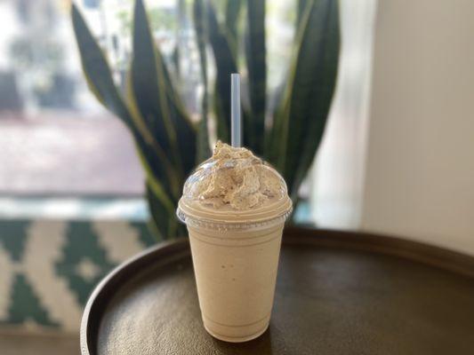 Creamy ice blended coffee (it's not sweet at all)