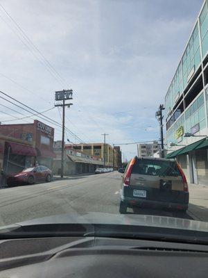 You have to park on the street if you don't want to pay $5