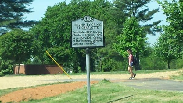 UNCC historical marker (with a student!)