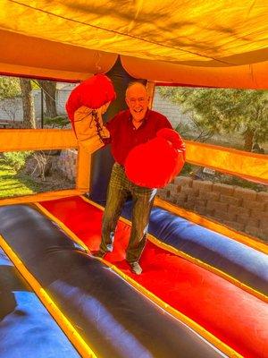 Boxing Ring with Gloves